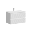 Тумба под раковину Sancos FOLK FL80W 80х40 подвесная цвет белый