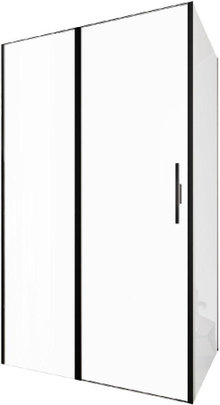 Душевой уголок Allen Brau Priority 3.31009.BBA + 3.31015.BBA 120х80 стекло прозрачное профиль черный без поддона