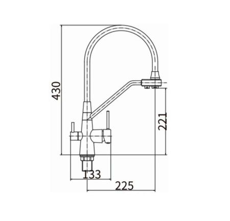 Смеситель для кухни Fashun A4382-12 на мойку хром