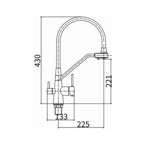 Смеситель для кухни Fashun A4382-12 на мойку хром - фото 3