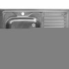 Кухонная мойка Melana 072 t L (*20) 80х60 цвет хром поверхность матовая