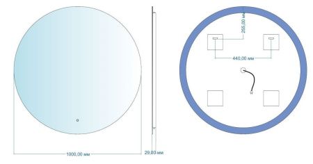 Зеркало с подсветкой Aquanet Смарт 00336637 100х100 подвесное