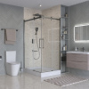 Душевой уголок BelBagno MARINO MARINO-2-AH-2-120/90-C-GM 120х90 стекло прозрачное профиль оружейная сталь без поддона