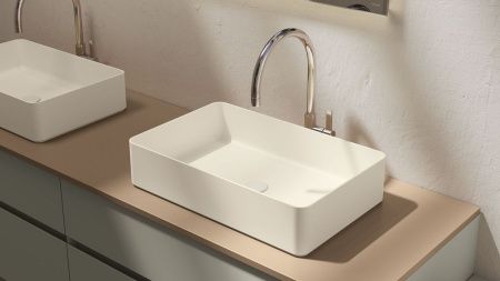 Раковина из искусственного камня Zenon Volga 4000.000.000.000.09372 60х40 накладная цвет белый