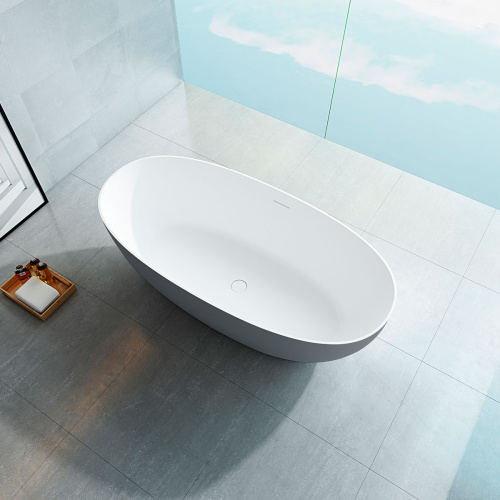 Ванна из искусственного камня Vincea Solid Surface VBT-6S01MG 170х75 отдельностоящая овальная - фото 2