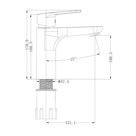 Смеситель Esko MX 26 на раковину хром