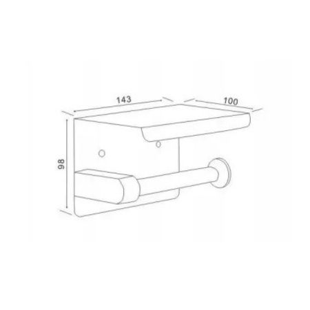 Бумагодержатель Maretti Project Black PB51P11