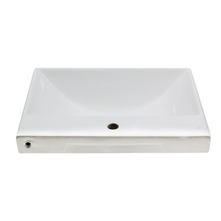 Раковина из сантехнического фарфора Melana 8056A-805 60х50 встраиваемая цвет белый 1 отверстие под смеситель