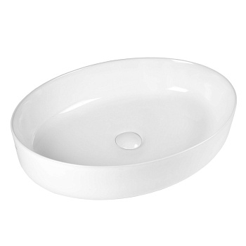 Раковина из сантехнического фарфора Bond Oval S62-550 55х40 накладная цвет белый глянцевый