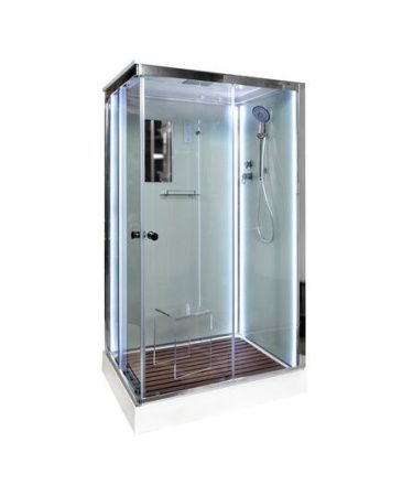 Душевая кабина AvaCan K402SLED 120х90 прямоугольная с крышей ориентация универсальная