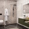 Душевой уголок Cerutti SPA C2AW 100х100 стекло прозрачное профиль белый без поддона