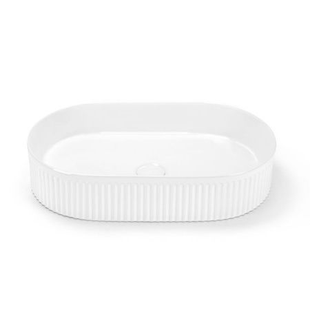 Раковина из сантехнического фаянса Abber BEQUEM AC2116 60х40 накладная цвет белый без отверстий под смеситель