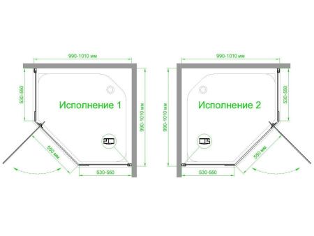 Душевой уголок Royal Bath TR RB100TR-C 100х100 стекло матовое профиль белый без поддона