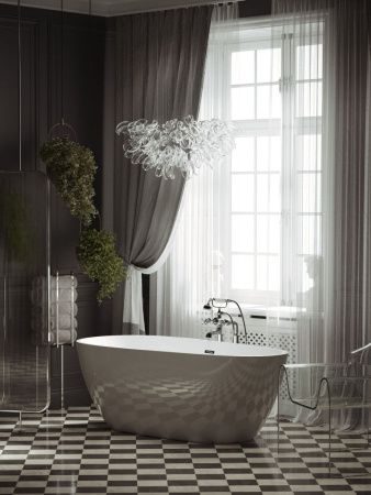 Ванна акриловая Sancos Avocado FB18 170х80 отдельностоящая асимметричная с каркасом