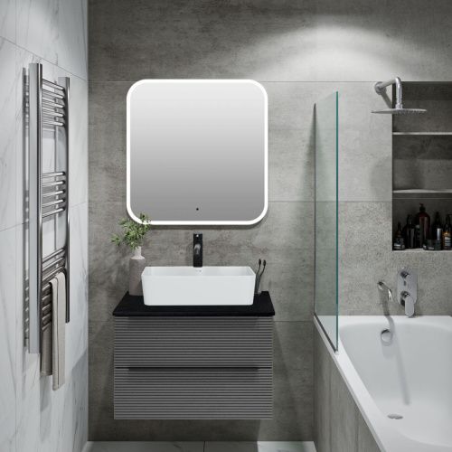 Тумба под раковину Runo Орлеан 00-00004651 60х50 подвесная цвет серый - фото 4