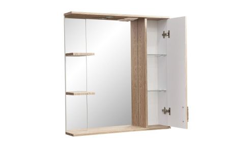 Зеркало-шкаф Stella Polar Кармела SP-00000182 80х80 подвесной цвет коричневый