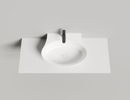 Раковина из искусственного камня S-Stone Salini ALDA 140321M 60х50 накладная цвет белый 1 отверстие под смеситель