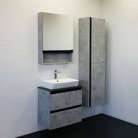 Тумба с раковиной Comforty Эдинбург 00-00005700CF 60х40 подвесная цвет серый