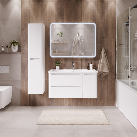 Тумба под раковину Grossman Адель 109003 90х45х51 подвесная цвет белый