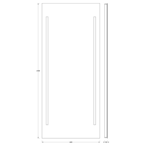 Зеркало со встроенным LED-светильником Evoform Ledline BY 2125 60х140 - фото 2