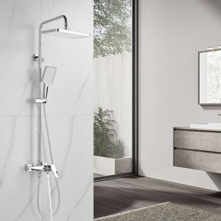 Душевая стойка Shevanik S4436 настенная цвет хром