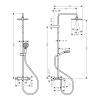 Душевая стойка Hansgrohe Vernis Blend 26079000 настенная цвет хром с термостатом