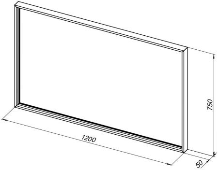 Зеркало с подсветкой De Aqua Алюминиум 00261705 120х80 подвесное