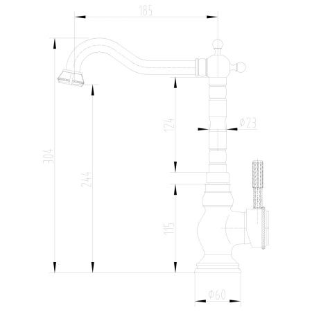 Смеситель для кухни LeMark Jasmine LM6645B на мойку бронза