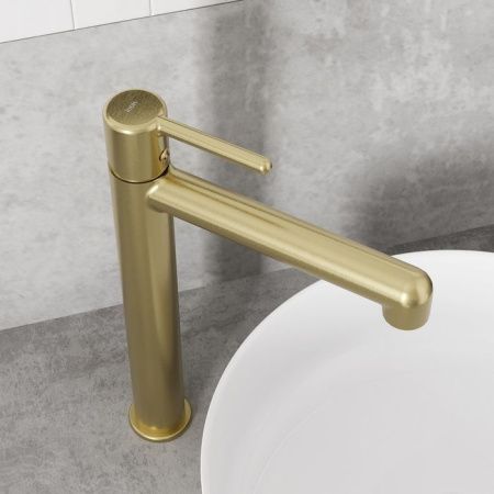 Смеситель IDDIS Aiger AIGMG01i01 на столешницу золото