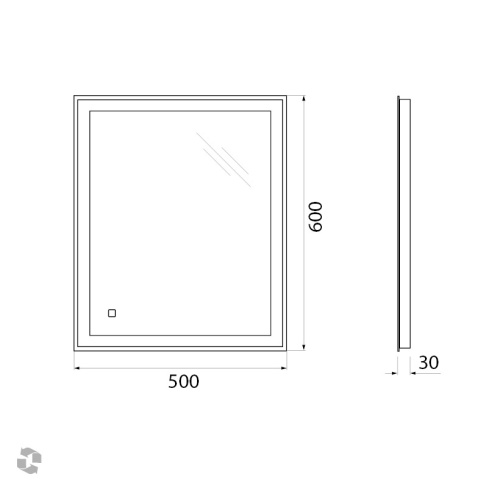 Зеркало BelBagno SPC-GRT-500-600-LED-TCH 50х60 - фото 5