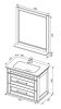 Комплект мебели: тумба с раковиной 78x47x65 + зеркало Aquanet Бостон М 00281193 напольный/подвесной цвет белый