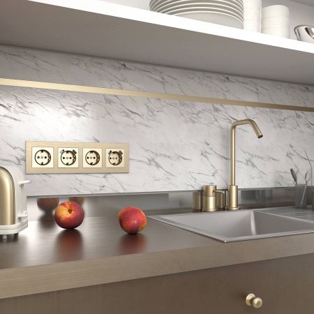Рамка на 4 поста Werkel Aluminium (Алуминиум) 4690389158162