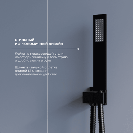 Душевая система RGW Shower Panels 51140856-04 встраиваемая в стену цвет черный
