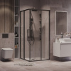 Душевой уголок Grossman Cosmo 300.K33.02.1010.42.00 100х100 стекло прозрачное профиль графит матовый без поддона