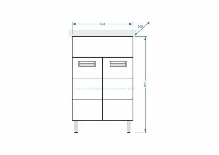 Тумба под раковину Stella Polar Фиора SP-00000212 50х30 напольная цвет белый