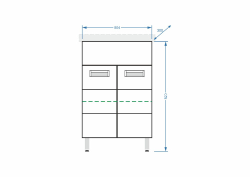 Тумба под раковину Stella Polar Фиора SP-00000212 50х30х82 цвет белый - фото 2