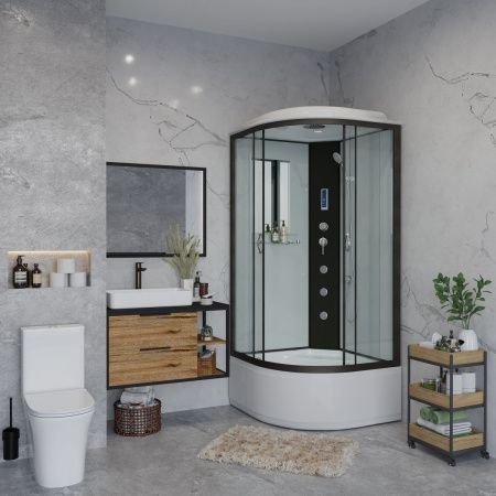 Душевая кабина Niagara Classic 67091414F 100х100 четверть круга с крышей ориентация универсальная