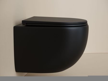 Унитаз подвесной Ceramica Nova UP CN4007MB черный с сиденьем микролифт безободковый душевой смыв