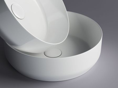 Раковина из сантехнического фарфора Ceramica Nova ELEMENT CN6022 40х40 накладная цвет белый без отверстий под смеситель