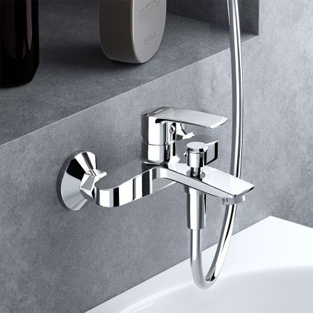 Смеситель для ванны и душа Damixa Eclipse 2.0 481000000 настенный хром