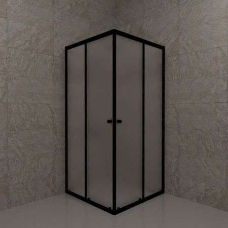 Душевой уголок Тритон Вента-БВ Щ0000064631 90х90 стекло матовое профиль черный без поддона