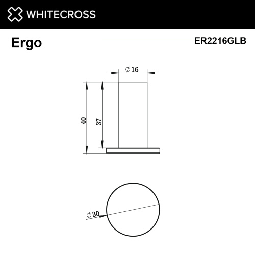 Крючок Whitecross ERGO gold brushed ER2216GLB - фото 2