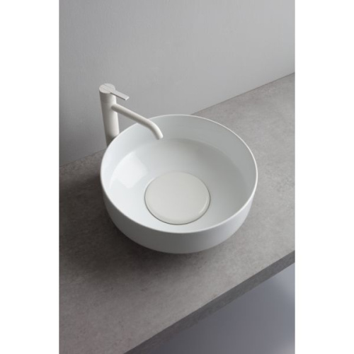 Раковина White Ceramic Was 40 см W100701 накладная цвет белый глянцевый - фото 2