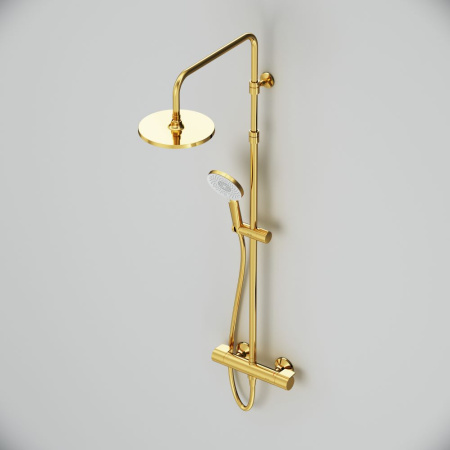 Душевая стойка Am.Pm X-Joy F0785A499 настенная цвет золото с термостатом