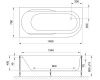 Ванна акриловая Royal Bath AZUR RB614201ST-L 150х80 пристенная асимметричная с каркасом