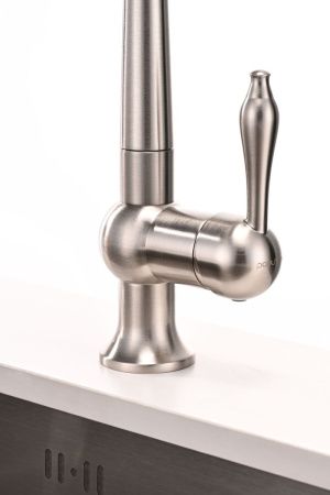 Смеситель для кухни Paulmark RETRO Re213226-BS на мойку никель