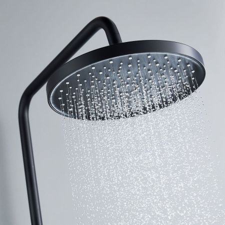 Душевая стойка Shevanik S4336H настенная цвет черный