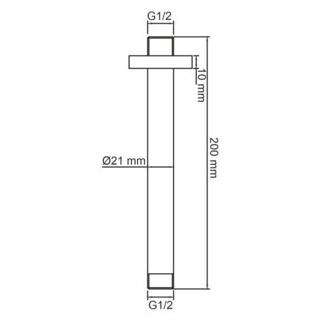 Держатель верхнего душа Wasserkraft Sauer 7100 A234 золото