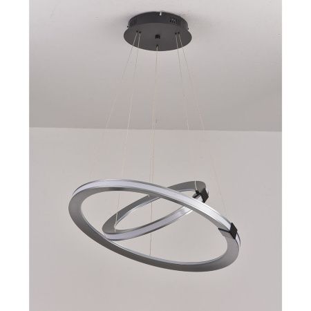 Люстра подвесная iLedex Vision (Висион) 9225-8+5SD GR+BK