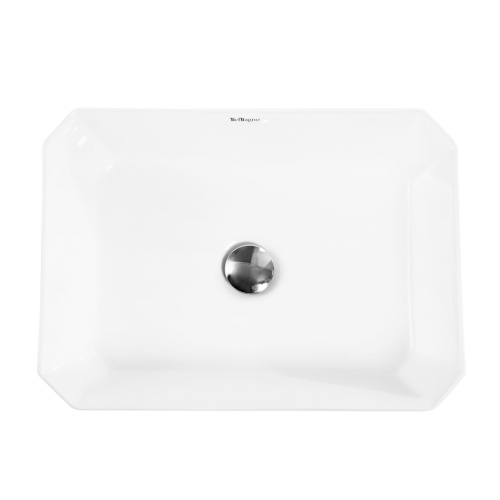 Раковина из санфаянса BelBagno BB1386 49х38 накладная цвет белый глянцевый - фото 2